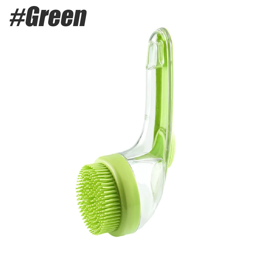 1PCS 2-In-1 Dog Cat Bath Brush with Shampoo Dispenser, Pet Grooming Scrubber Supplies for Long & Short Hair Dogs Cats
