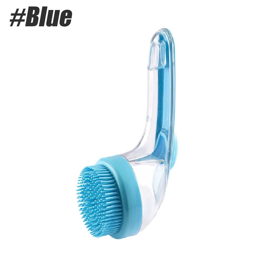 1PCS 2-In-1 Dog Cat Bath Brush with Shampoo Dispenser, Pet Grooming Scrubber Supplies for Long & Short Hair Dogs Cats